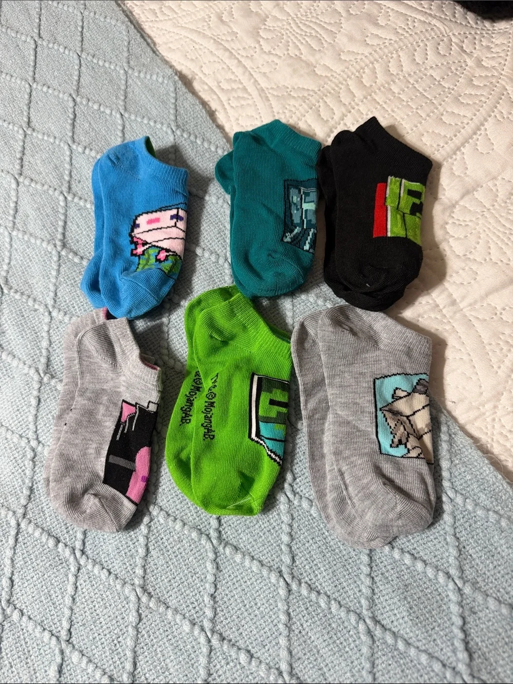 Minecraft Kids Low-Cut Socks - Assorted Colors (6-Pack)
